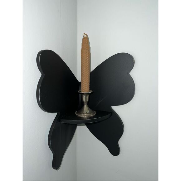 Black Whimsy Goth Butterfly/moth shelf - Picture 1 of 9